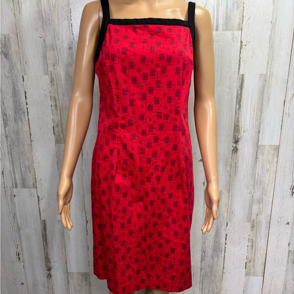 Amanda Smith‎ Red Sleeveless Dress with Black Straps